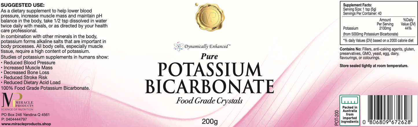 Potassium Bicarbonate Support For Optimal Health