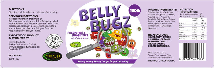 BellyBugz The Ultimate Prebiotic & Probiotic Poo-Power!