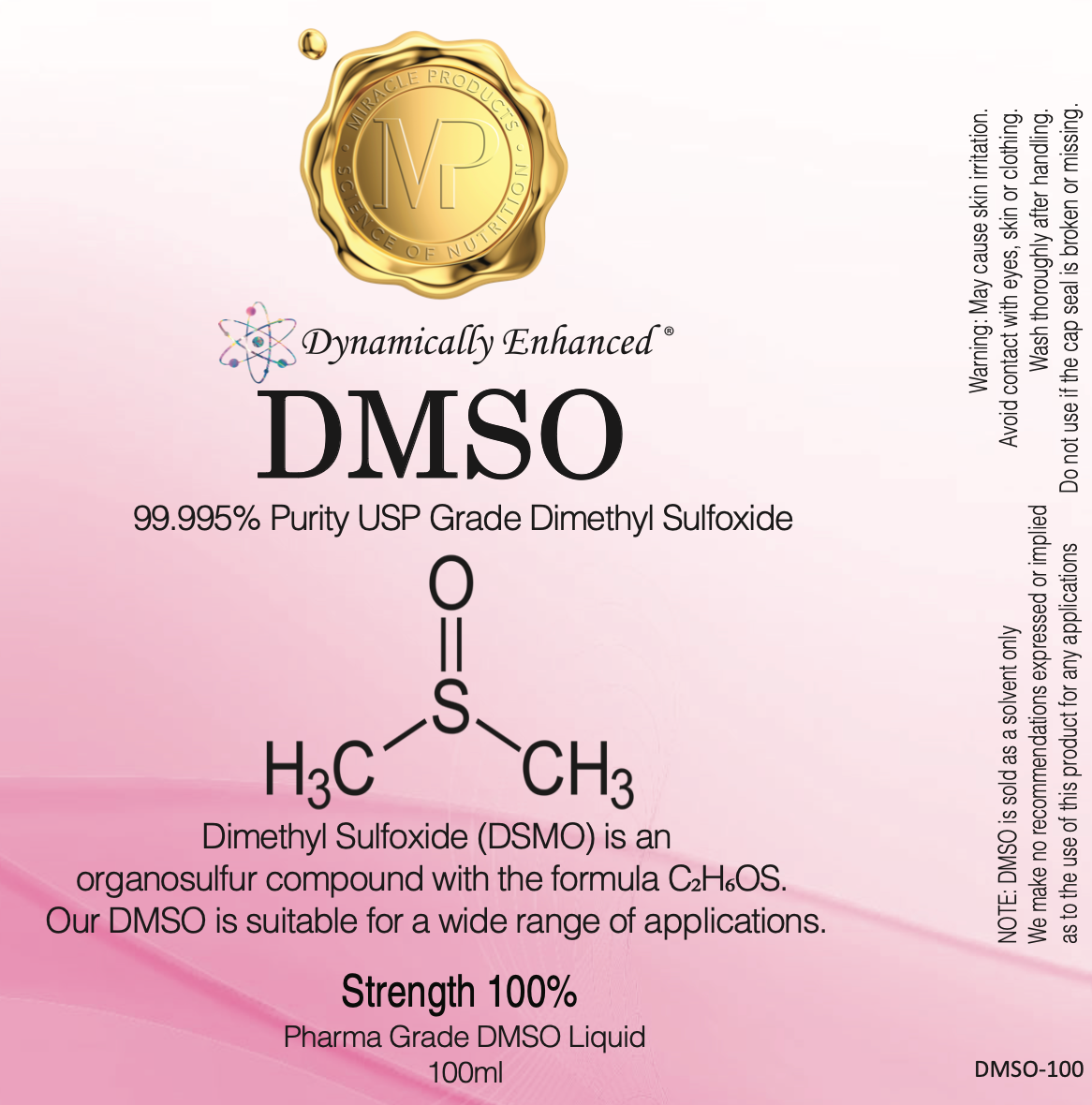 DMSO Ingredients and Label Facts