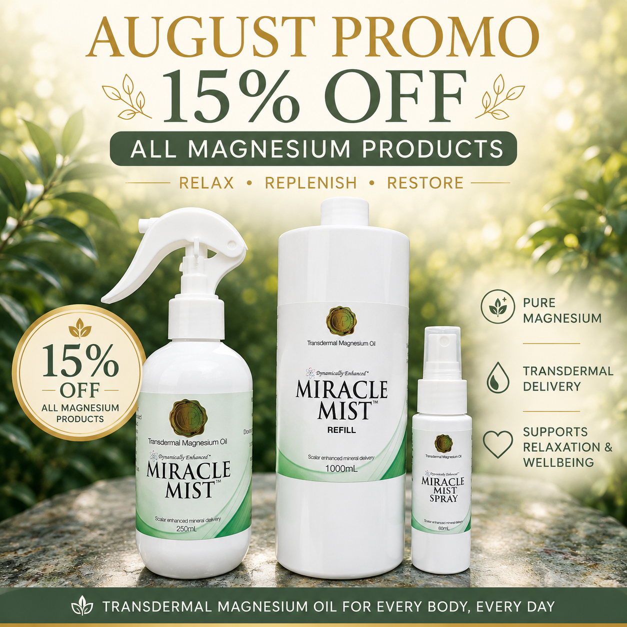 Miracle Mist Transdermal Magnesium Oil Spray