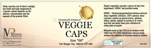 Capsules Veg Size “00” (30g approx 220 caps)