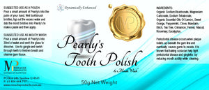 Pearly’s Tooth Polish-all natural tooth powder